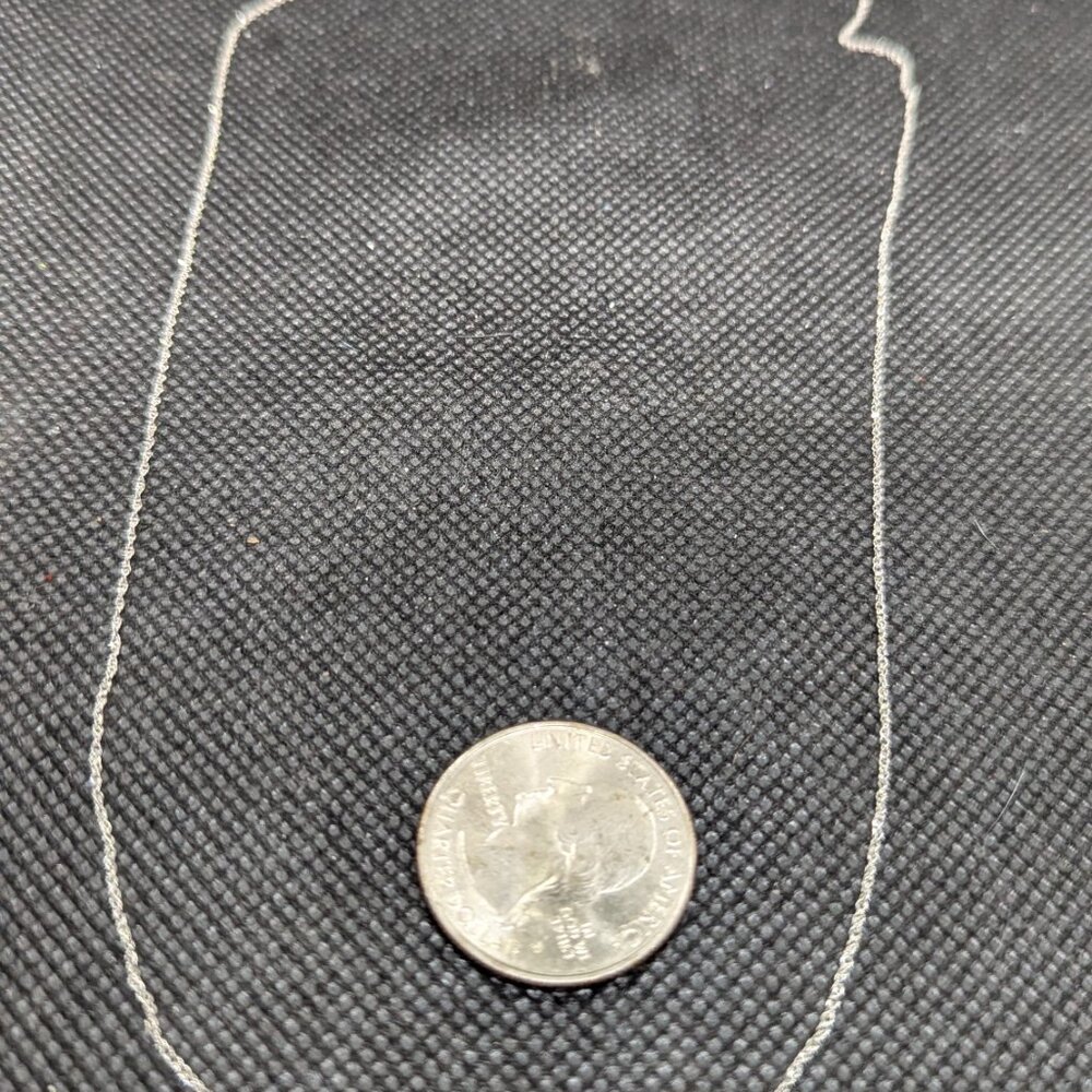 14k white gold delicate chain FIRM - Picture 2 of 4
